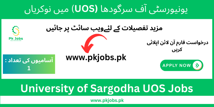 University of Sargodha UOS Jobs 2024 Online Apply